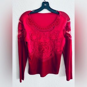 Velvet lace top